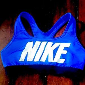 Blue Nike sports bra